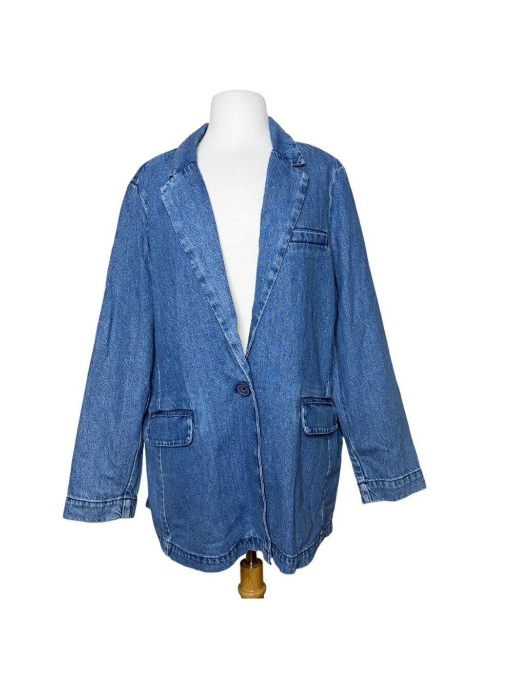 American Eagle Oversized Women’s Denim Jacket Blazer Size Large